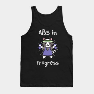 Cute Cat Abs in Progress Tank Top